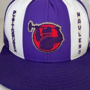 Vintage Pittsburgh Maulers USFL football AJD Snapback Trucker Hat